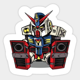 Mech Robot Falling Asleep Sticker